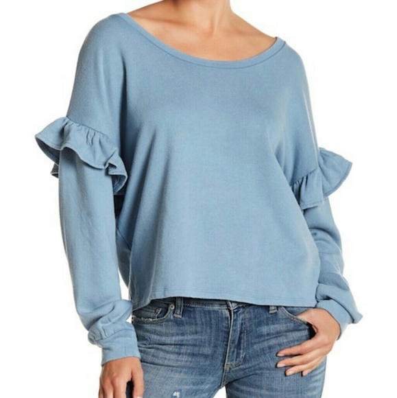 Lucky Brand Sweaters - NWT Lucky Ruffle sleeve OTS sweater